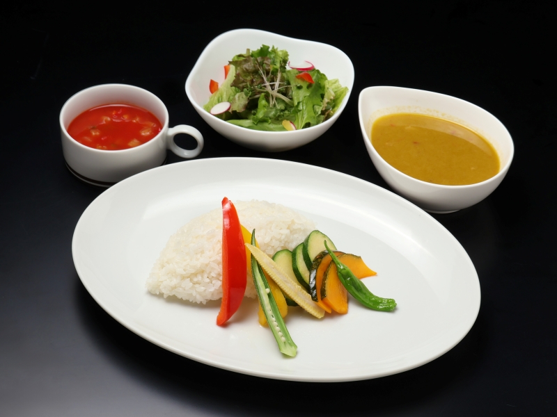 彩り野菜のグリーンカレーセット